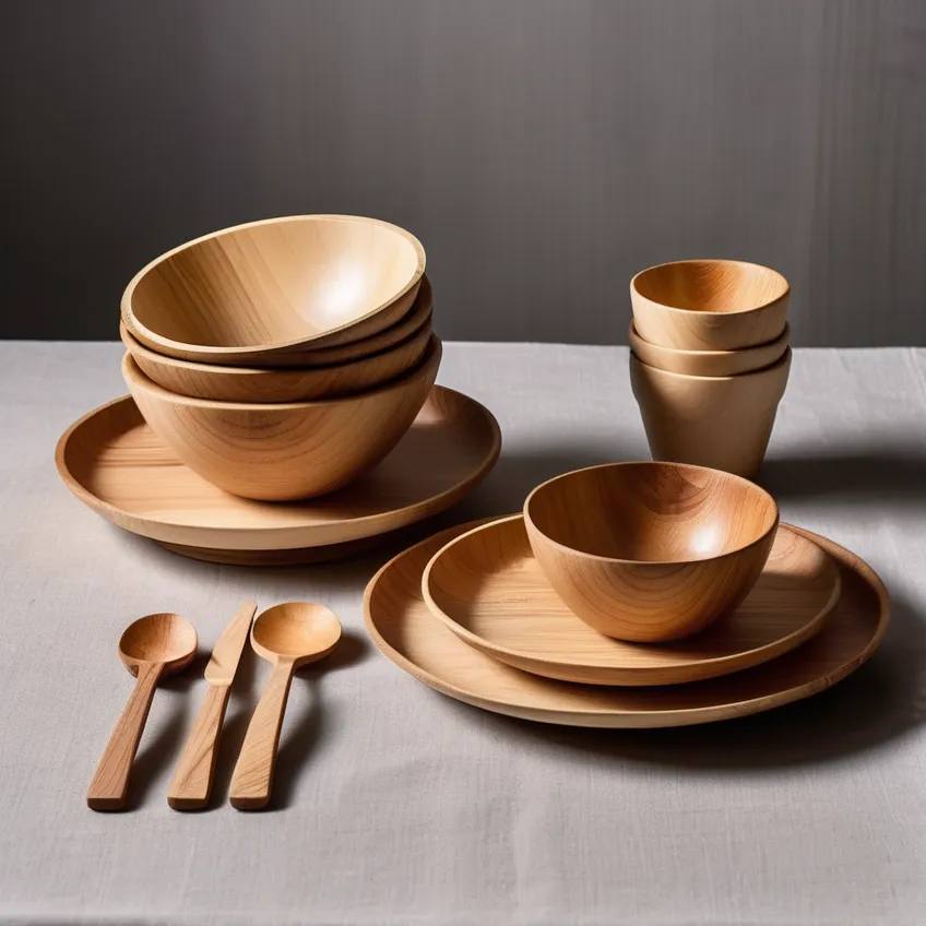 wood tableware